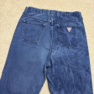 Vtg Guess Jeans Womens 29x33 Blue High Rise Mom Denim USA Georges Marciano 80s